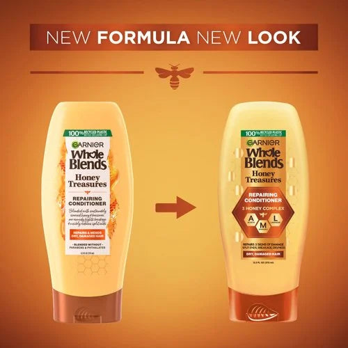 GARNIER Whole Blends Honey Treasures Repairing Conditioner بلسم الشعر الجاف والمتضرر بالعسل من كارنييه
