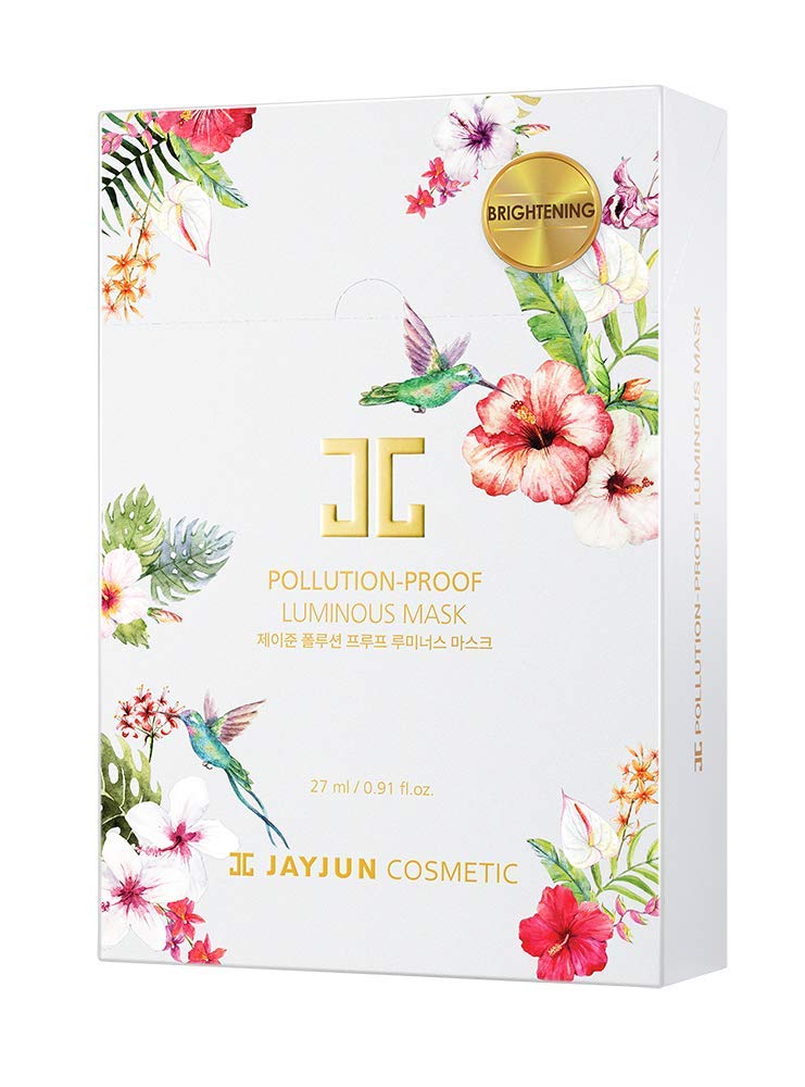 JAYJUN Pollution Proof Luminous Sheet Mask Pack 10 PCS مجموعة اقنعة ورقية باللؤلؤ والزنجبيل