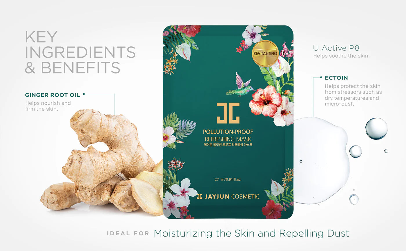 JAYJUN Pollution Proof Refreshing Mask 10 pcs Set مجموعة اقنعة ورقية للبشرة