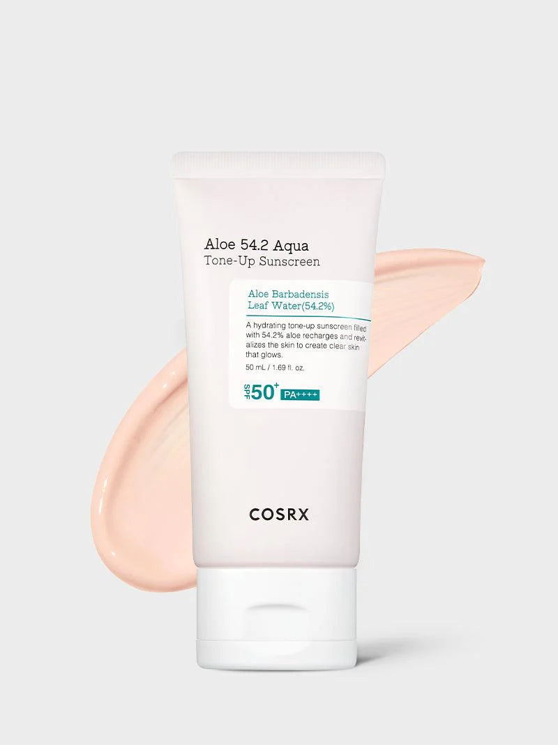 COSRX Aloe 54.2 Aqua Tone Up Sunscreen SPF50+ PA++++ واقي الشمس مع تفتيح فوري