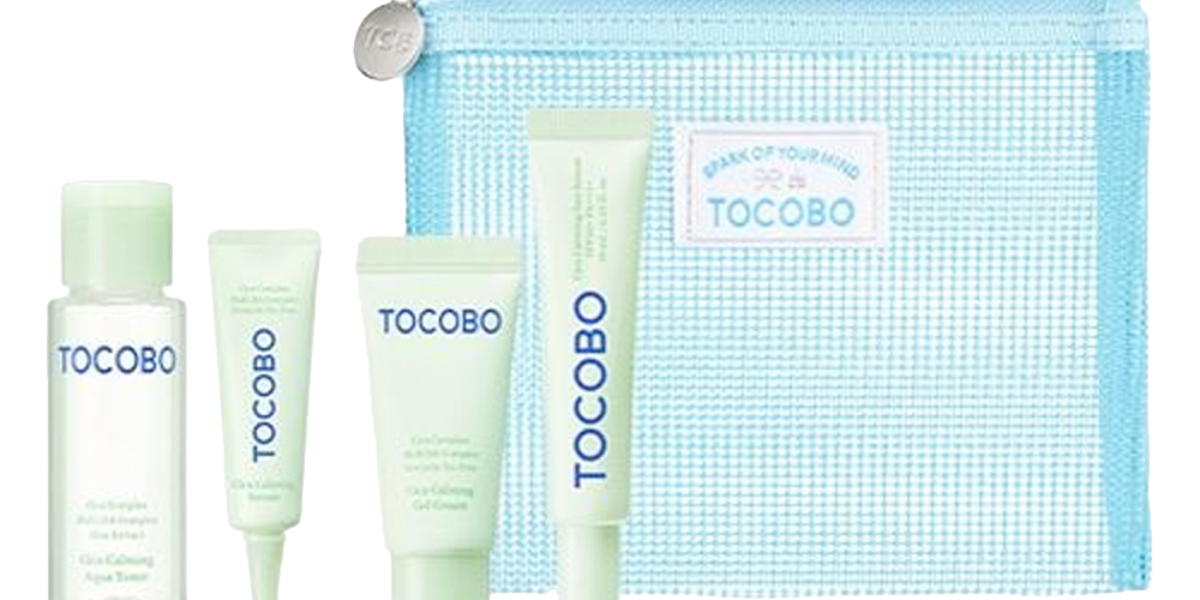 TOCOBO Cica Calming Travel Kit مجموعة العناية بالبشرة من توكوبو بحجم السفر