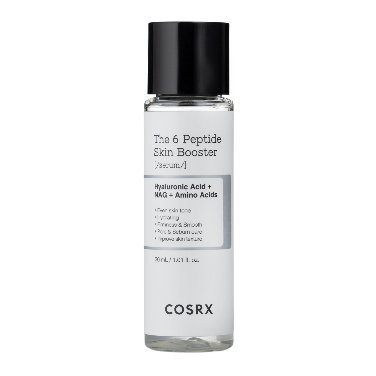 COSRX the 6 peptide skin booster hyaluronic acid + NGA + Amino acids معالج البشرة بالببتيدات والهايلرونك اسد والاحماض الامينية من كوزركس