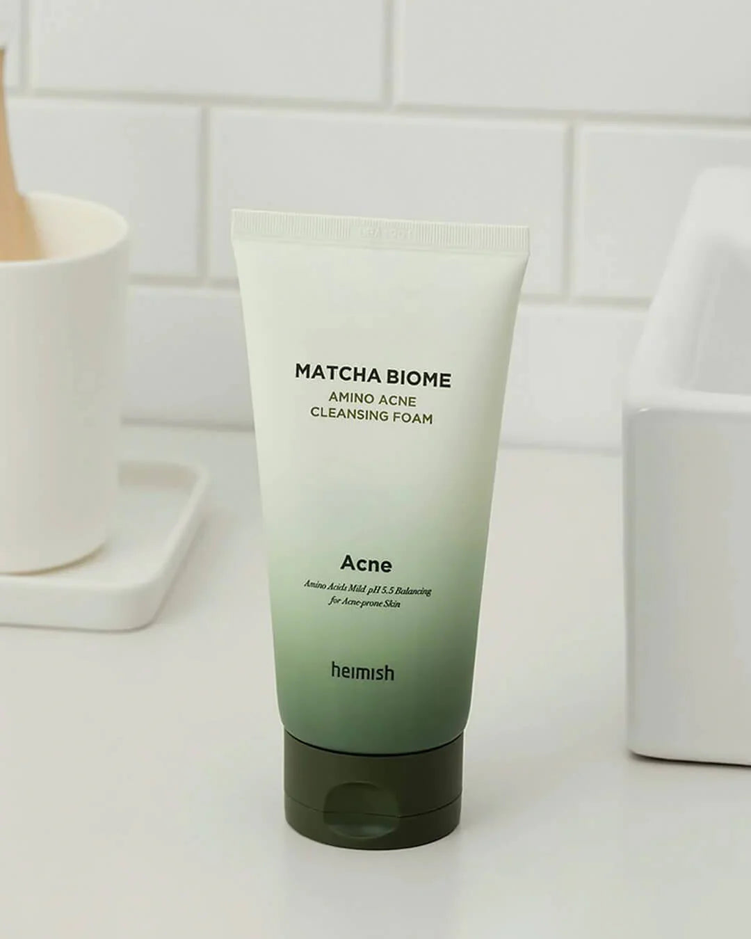 HEIMISH matcha biome amino acne cleansing foam غسول البشرة بالماتشا العلاج الحبوب من هيميش