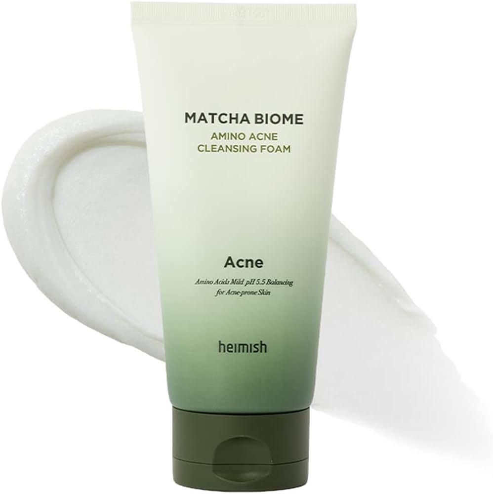 HEIMISH matcha biome amino acne cleansing foam غسول البشرة بالماتشا العلاج الحبوب من هيميش