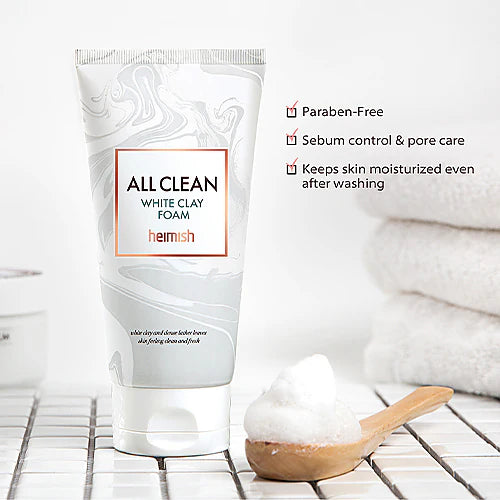 HEIMISH all clean white clay foam غسول البشرة  بالطين الابيض من هيميش