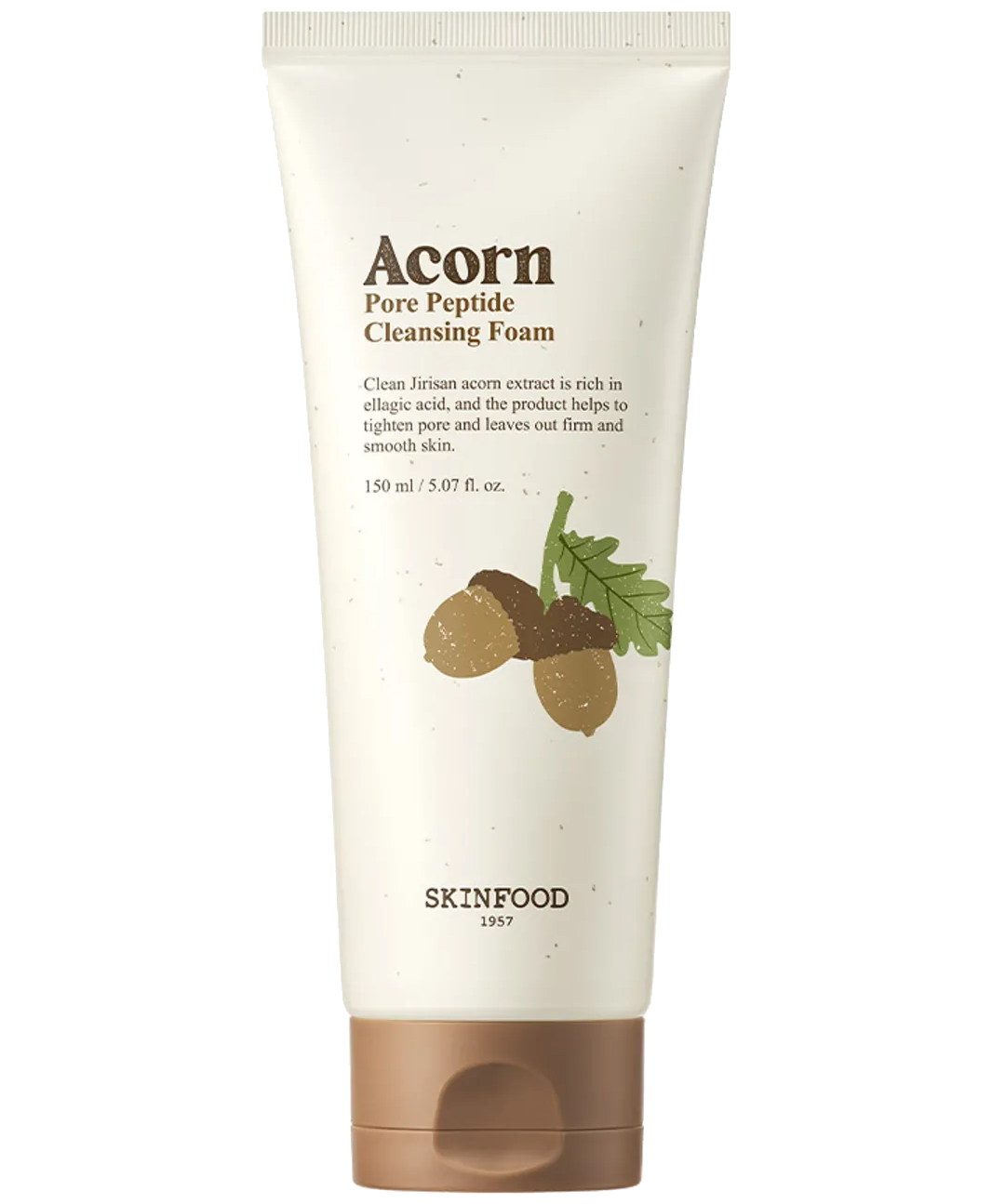 SKINFOOD ACORN PORE PEPTIDE CLEANSING FOAM غسول البشرة الرغوي بالببتيدات والبلوط من سكنفود
