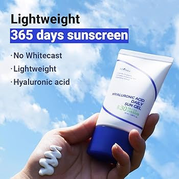 ISNTREE Hyaluronic acid daily sun gel جل واقي الشمس كيميائي بالهايلرونك اسد من ازنتري