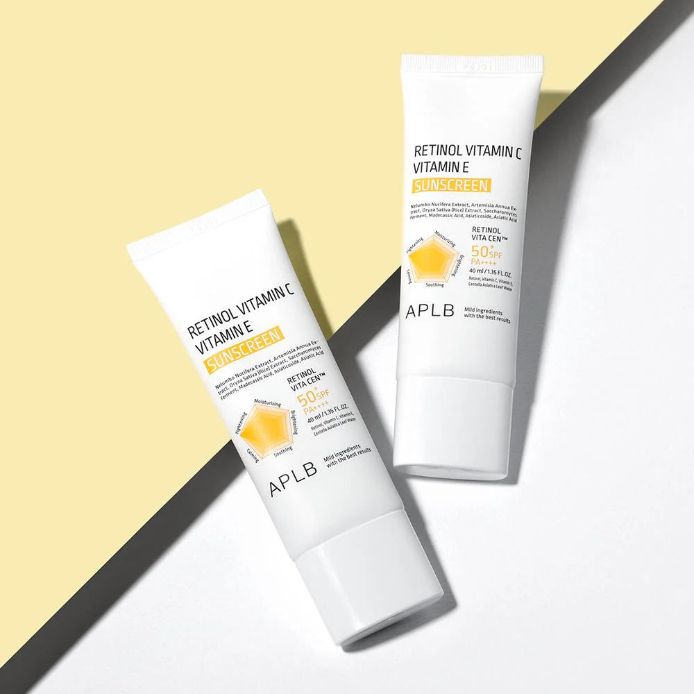 APLB retinol vitamin C vitamin E Sunscreen 50% واقي الشمس بالريتنول والفيتامين سي و اي من البا
