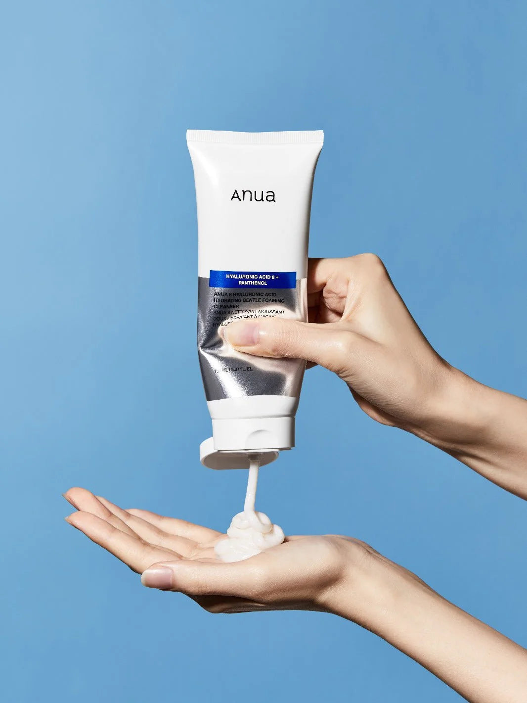 ANUA hyaluronic acid + panthinol gentle foaming cleanser غسول البشرة رغوي بالهايلرونك اسد من انوا