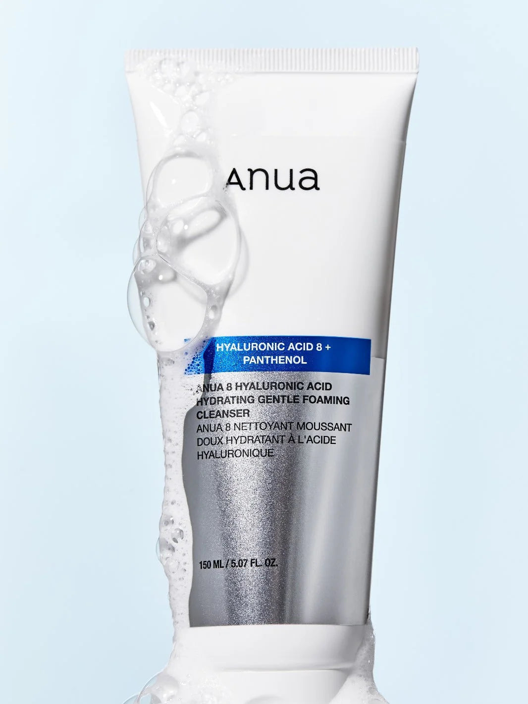 ANUA hyaluronic acid + panthinol gentle foaming cleanser غسول البشرة رغوي بالهايلرونك اسد من انوا