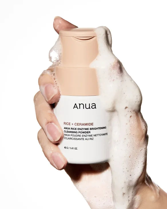 ANUA Rice 70 ceramide glow milk cleansing powder باودر تنظيف البشرة بالارز والسيراميد والحليب من انوا