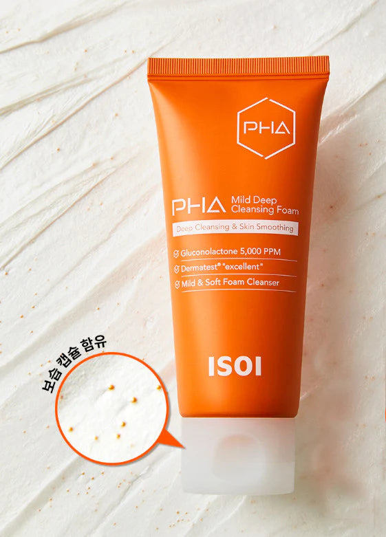 ISOI PHA Mild Deep Cleansing Foam غسول البشرة الرغوي للتنظيف العميق من اسوي