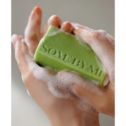 SOME BY MI AHA.BHA.PHA 30 Days Miracle Cleansing Bar صابونه البشرة لعلاج الحبوب وتقليص المسام من سمباي مي