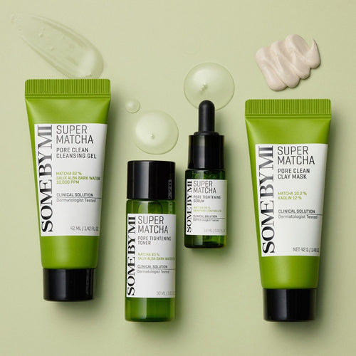 SOME BY MI Super Matcha Pore Care Starter Kit مجموعة العناية بالبشرة بالماتشا لتقليص المسام والتنظيف العميق من سمباي مي