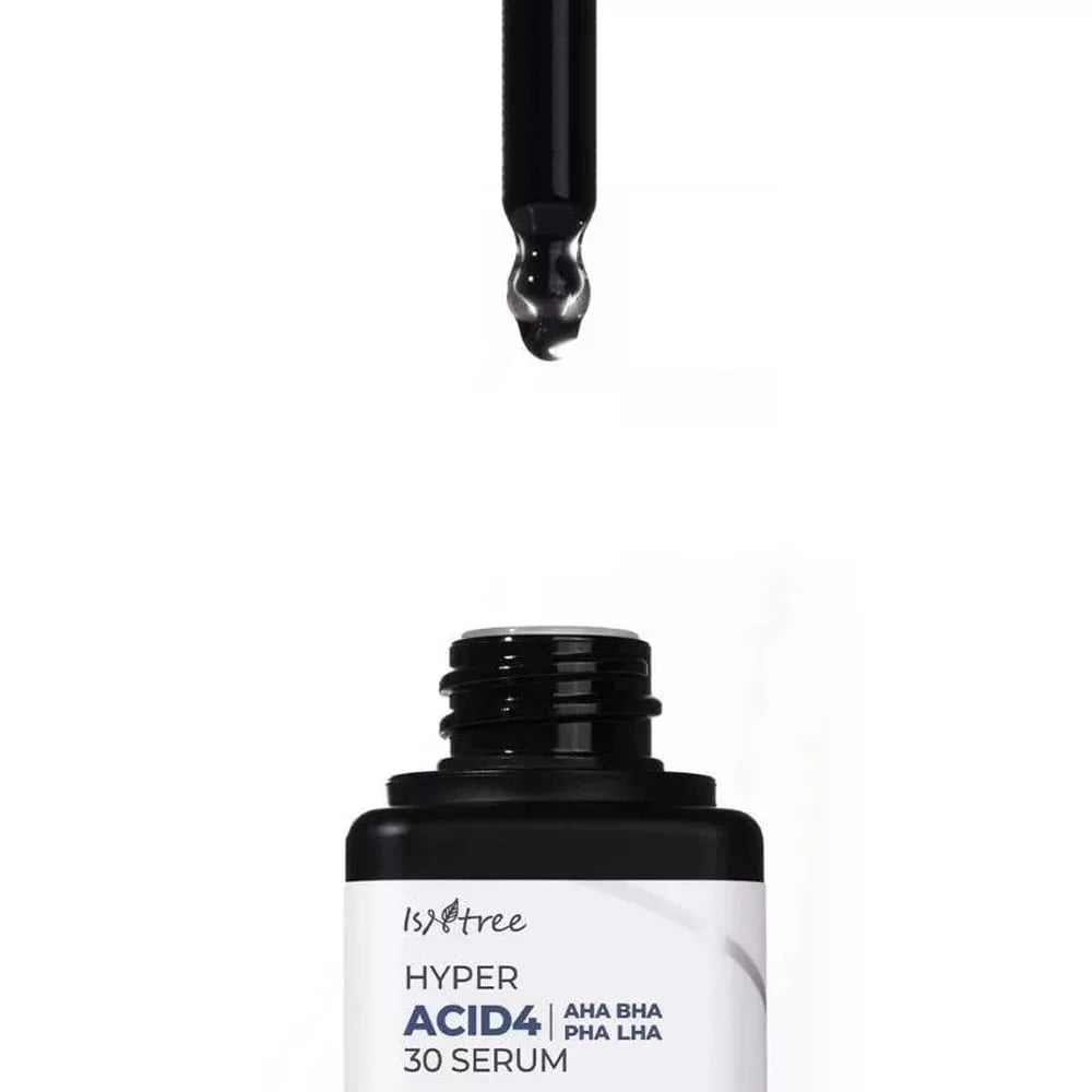 ISNTREE hyper acid 4 aha bha pha lha niacinamide allantoin charcoal & peat water