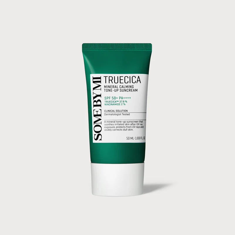 SOME BY MI trucica mineral calming tone up suncream واقي الشمس بالتروسيكا للتفتيح الفوري من سمباي مي