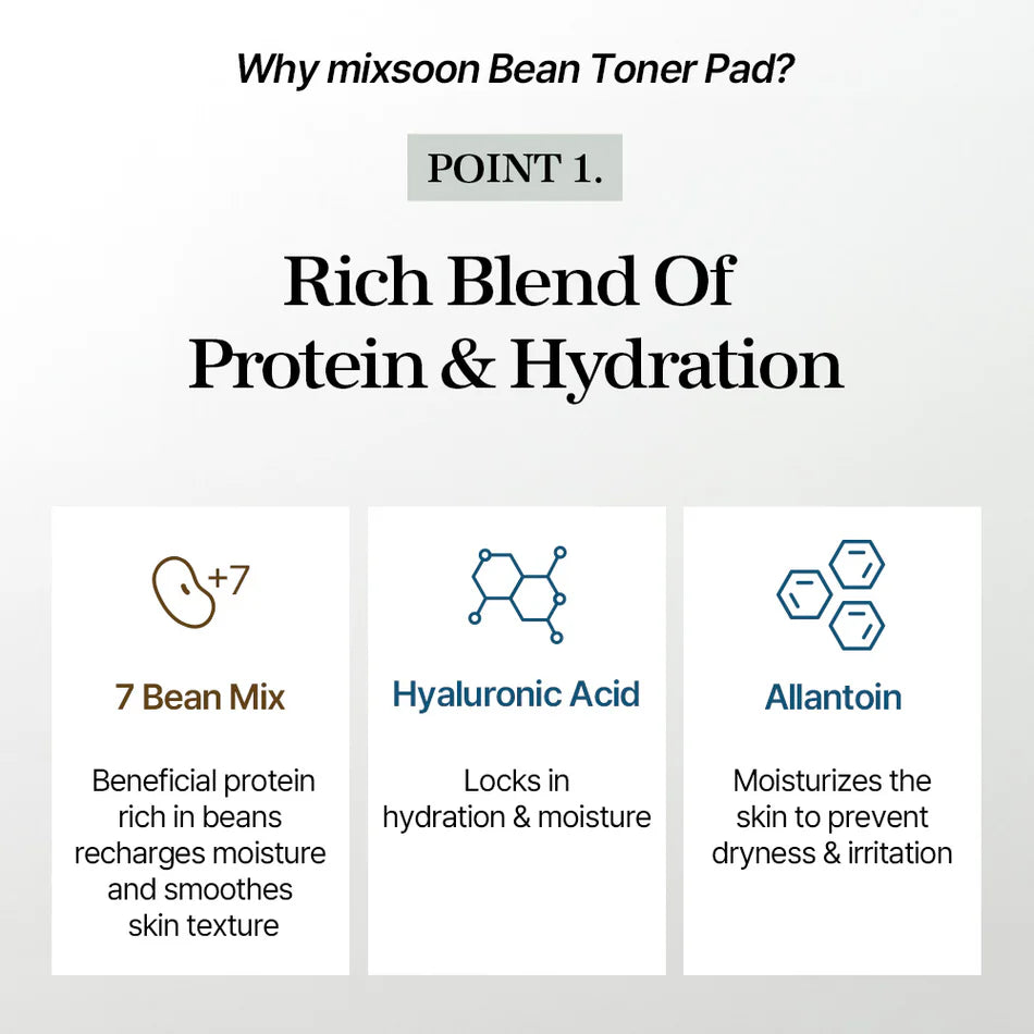 MIXSOON bean toner pad وسائد تونر الفاصوليا من ميكسون