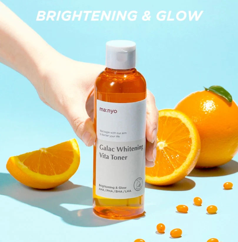 MANYO galac whitening vita toner تونر التفتيح بالكلاكتومايس من مانيو