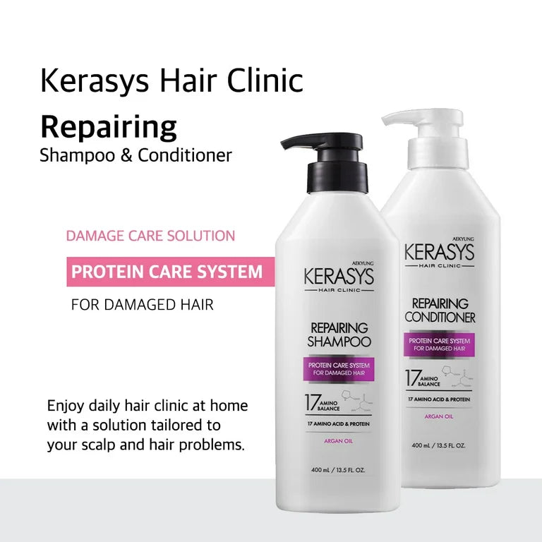 AEKYUNG KERASYS repairing shampoo protein care system for damaged hair شامبو الشعر المتضرر من ايكيونك كيراساس