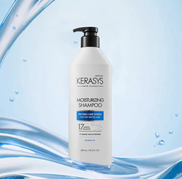 AEKYUNG KERASYS moisturizing shampoo protein care system for dry brittle hair شامبو لترطيب الشعر الجاف من ايكيونك كيراساس