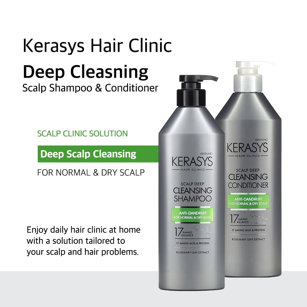 AEKYUNG KERASYS scalp deep cleansing shampoo anti dandruff for normal & dry scalp شامبو الفروة الجافة والعادية من ايكيونك كيراساس