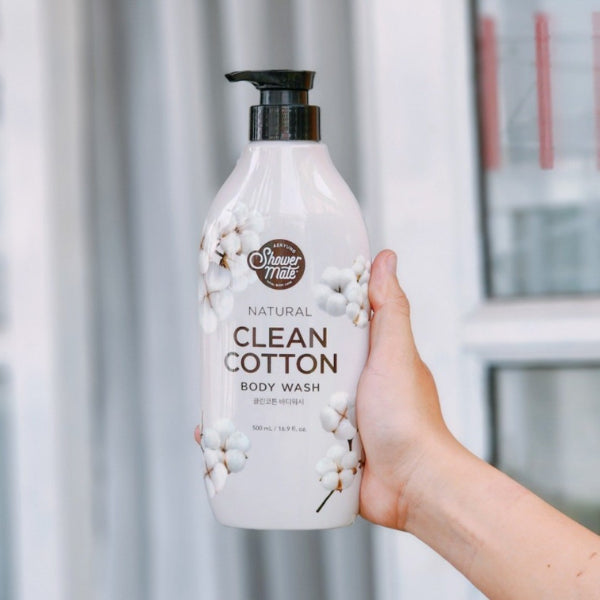 AEKYUNG KERASYS shower mate natural clean cotton body wash غسول الجسم بالقطن من ايكيونك كيراساس