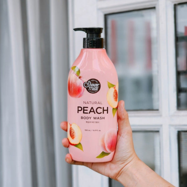 AEKYUNG KERASYS shower mate natural peach body wash غسول الجسم بالخوخ من ايكيونك كيراساس