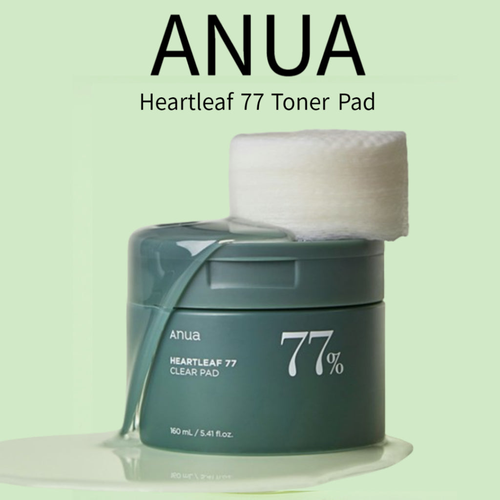 ANUA HEARTLEAF 77 Clear Pad شرائح مشبعة بتونر السيكا من انوا