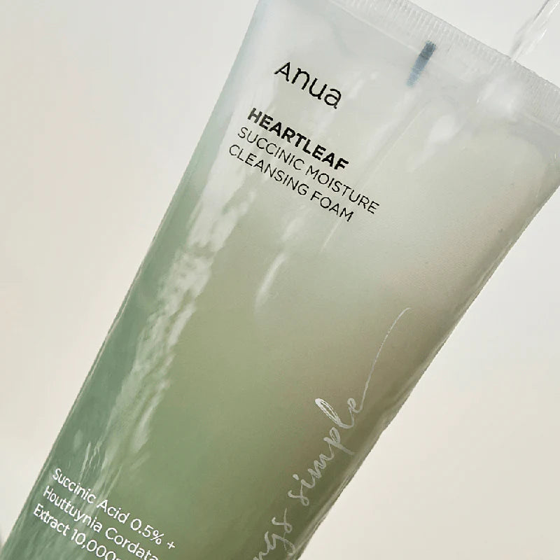 ANUA Heartleaf Succinic Moisture Cleansing Foam غسول البشرة المرطب من انوا