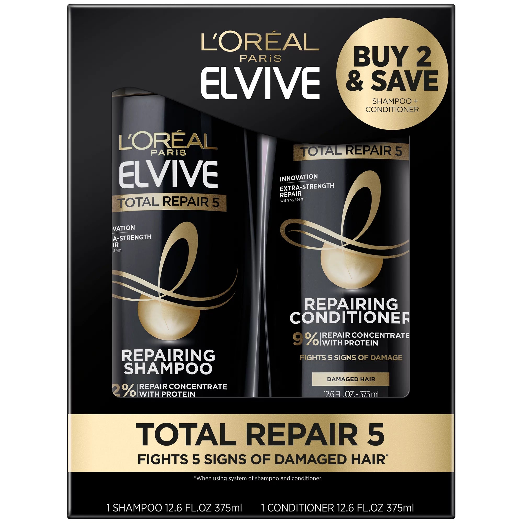 LOREAL PARIS ELVIVE Total Repair 5 Fight 5 Signs of Damaged hair مجموعة لوريال باريس الفيف للعناية الشاملة للشعر