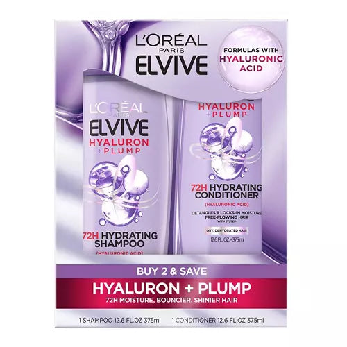 LOREAL PARIS Elvive Hyaluron + Plump Set Shampoo & Conditioner  لوريال باريس مجموعة الشامبو والبلسم