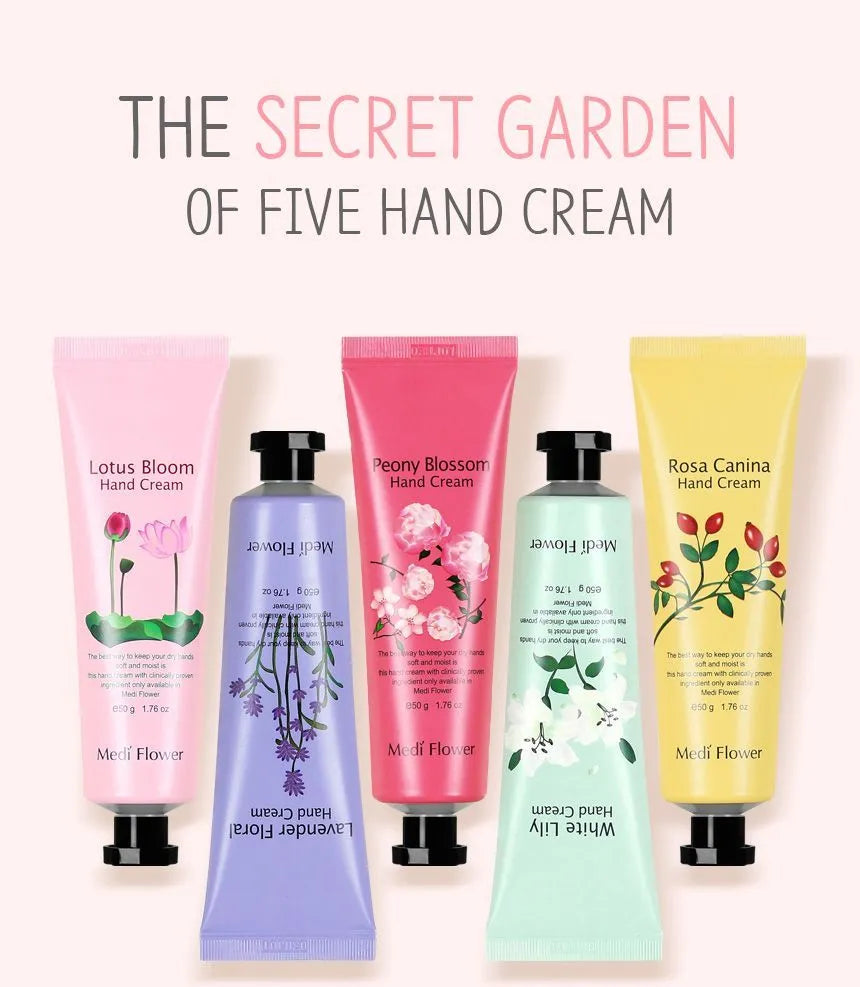 MEDIFLOWER The Secret Garden Of Five Hand Cream Set بكج العناية باليدين من ميدفلاور