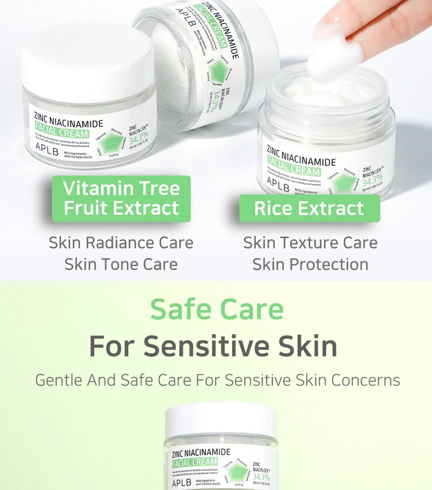 APLB Zinc Niacinamide Facial Cream 34.3% كريم الزنك نياسينمايد