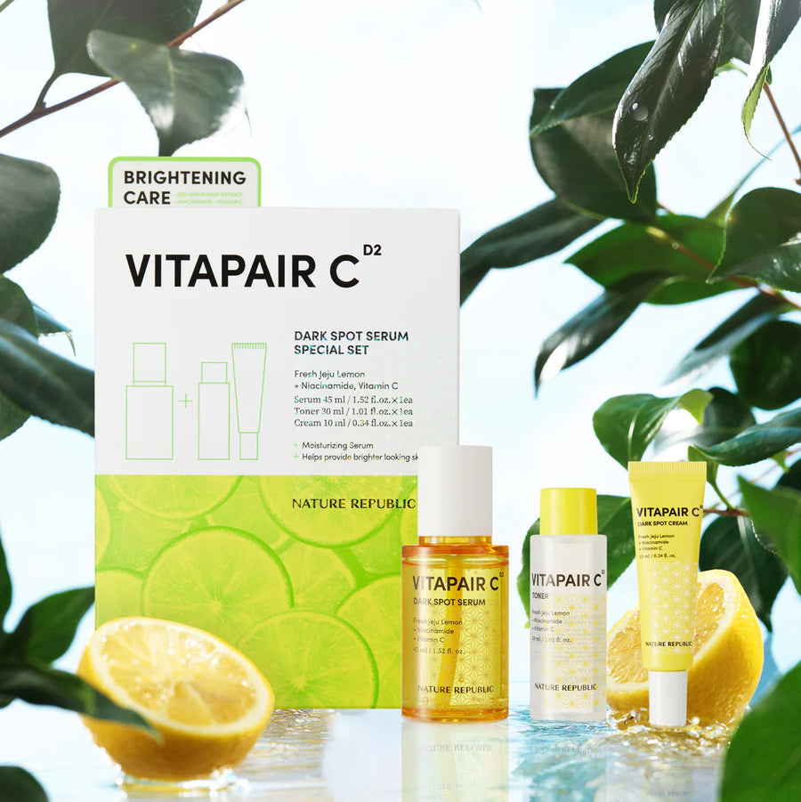 NATURE REPUBLIC Vitapair C Dark Spot Serum Special Set مجموعة العناية بالبشرة بالفيتامين سي