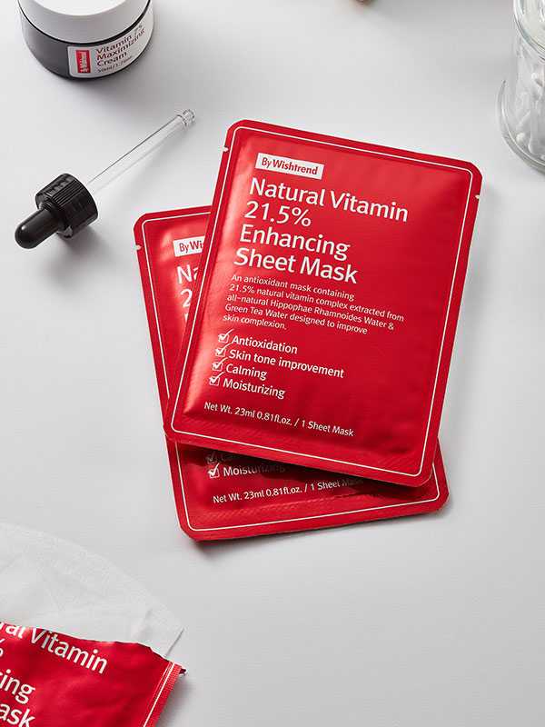 BY WISHTREND natural vitamin 21.5% enhancing sheet mask