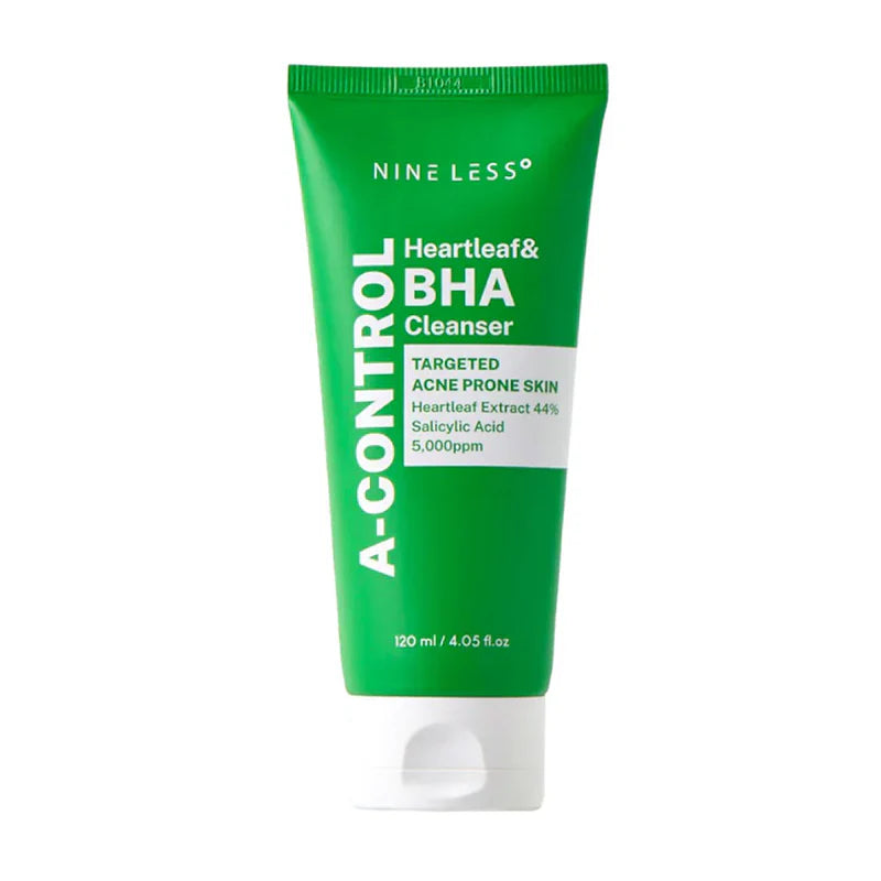 NINE LESS a control heartleaf & bha cleanser targeted acne prone skin غسول البشرة لعلاج الحبوب من ناين ليس