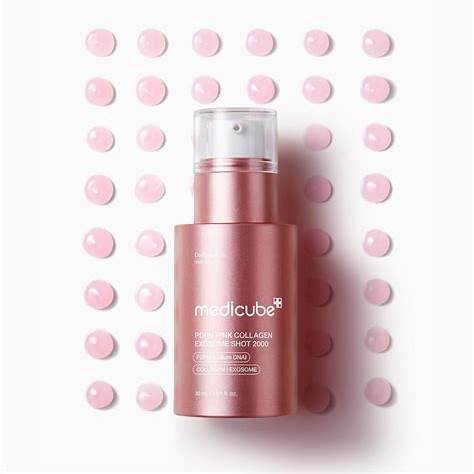 MEDICUBE Pdrn Pink Collagen Exosome Shot 2000 سيروم مركز لإصلاح البشرة وتعزيز مرونتها وتجديدها