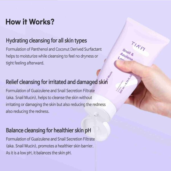 TIAM Snail & Azulene Low pH Cleanser Snail Mucin