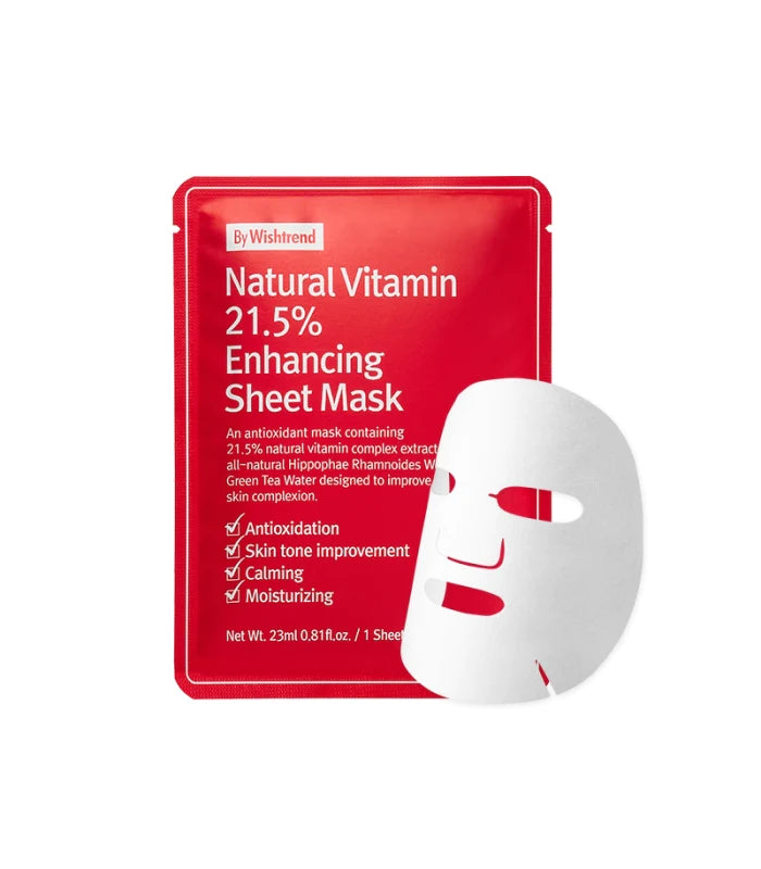 BY WISHTREND natural vitamin 21.5% enhancing sheet mask