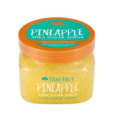 TREE HUT Pineapple Shea Sugar Scrub سكراب شجرة الشيا بالأناناس لتقشير وترطيب البشرة