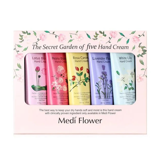 MEDIFLOWER The Secret Garden Of Five Hand Cream Set بكج العناية باليدين من ميدفلاور