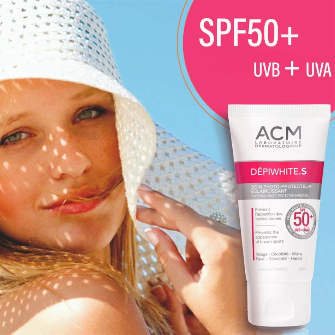 ACM Depiwhite S Whitening Photo Protector Skincare SPF50+ Very High Protection  كريم التفتيح من اي سي ام