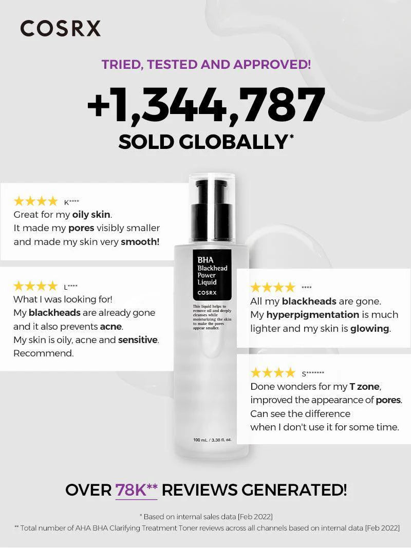 COSRX BHA Blackhead Power Liquid سائل تقشير وازالة الرووس السوداء من كوزركس