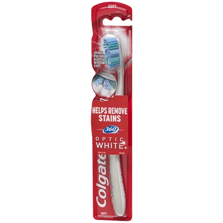 COLGATE 360° Whitening Soft Toothbrush فرشاة اسنان ناعمة بتقنية التبييض من كولكيت