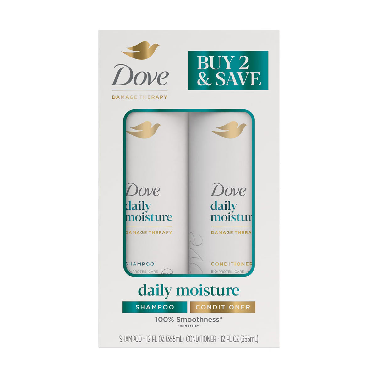 DOVE Damage Therapy Daily Moisture Set Shampoo & Conditioner مجموعة دوف دامج ثيرابي الترطيب اليومي