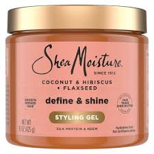 SHEA MOISTURE Coconut & Hibiscus + Flaxseed Defining Styling Gel  جل تحديد الشعر بجوز الهند والكركديه مع بذور الكتان من شيا مويستشر