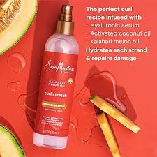 SHEA MOISTURE Kalahari Melon Oil Curl Stretch Refresher Spray with Hyaluronic Serum بخاخ شيا مويستشر بزيت البطيخ مع سيروم الهيالورونيك