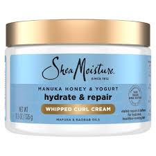 SHEA MOISTURE Manuka Honey & Yogurt hydrate + Repair Whipped Curl Cream كريم الشعر بزبدة الشيا