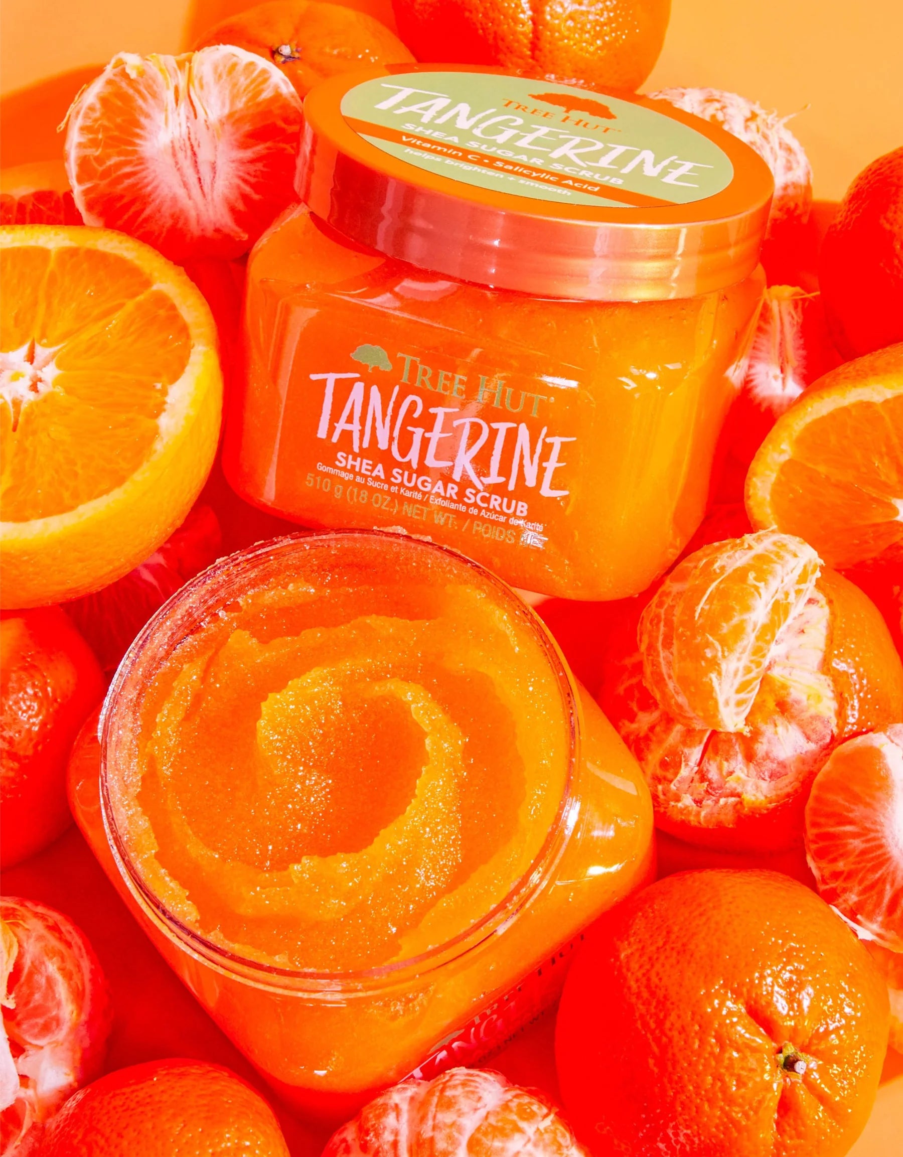 TREE HUT Tangerine Shea Sugar Scrub سكراب شجرة الشيا برائحة اليوسفي من تري هات