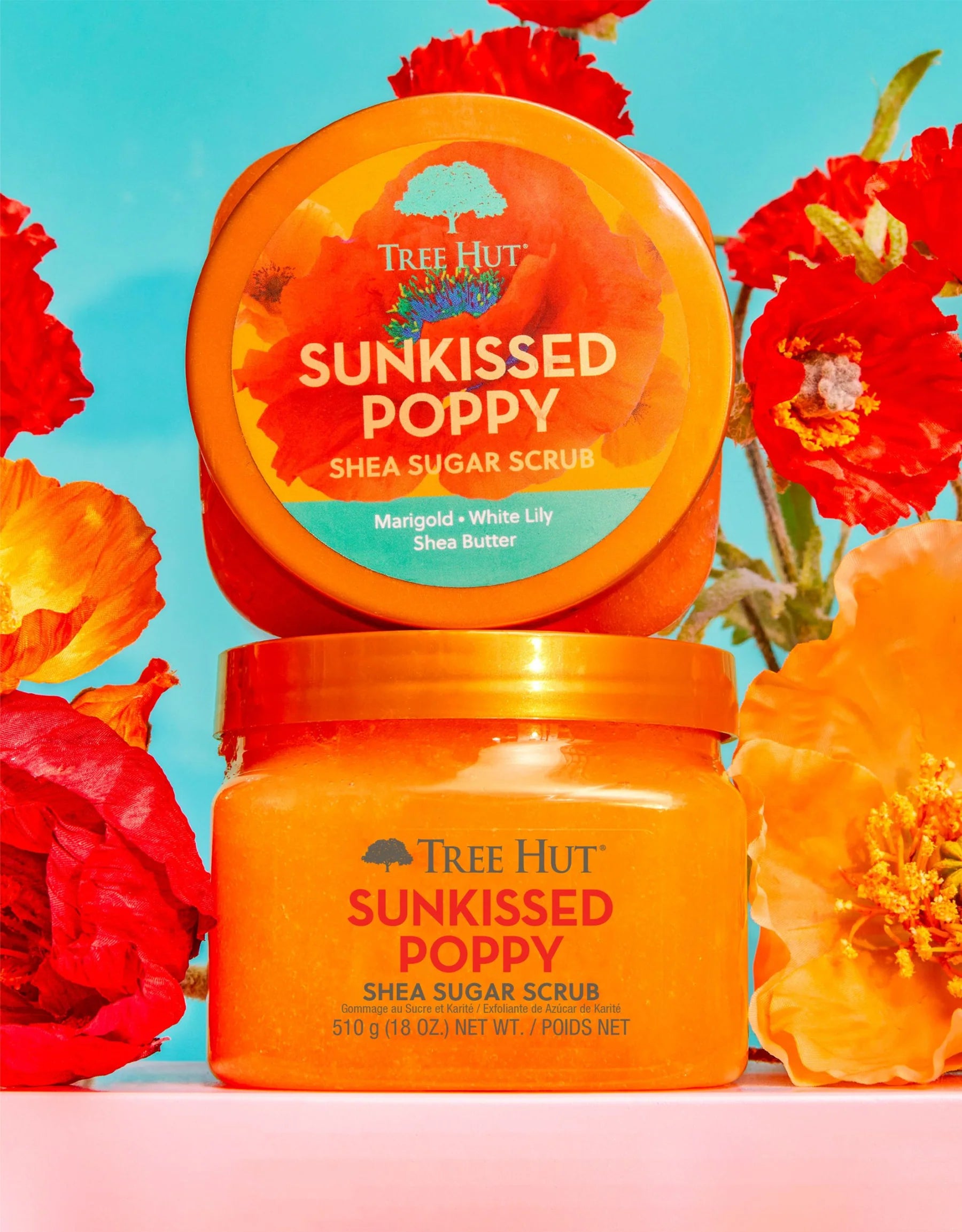 TREE HUT Sunkissed Poppy Shea Sugar Scrub سكراب الجسم شيا بخلاصة الخشخاش من تري هت